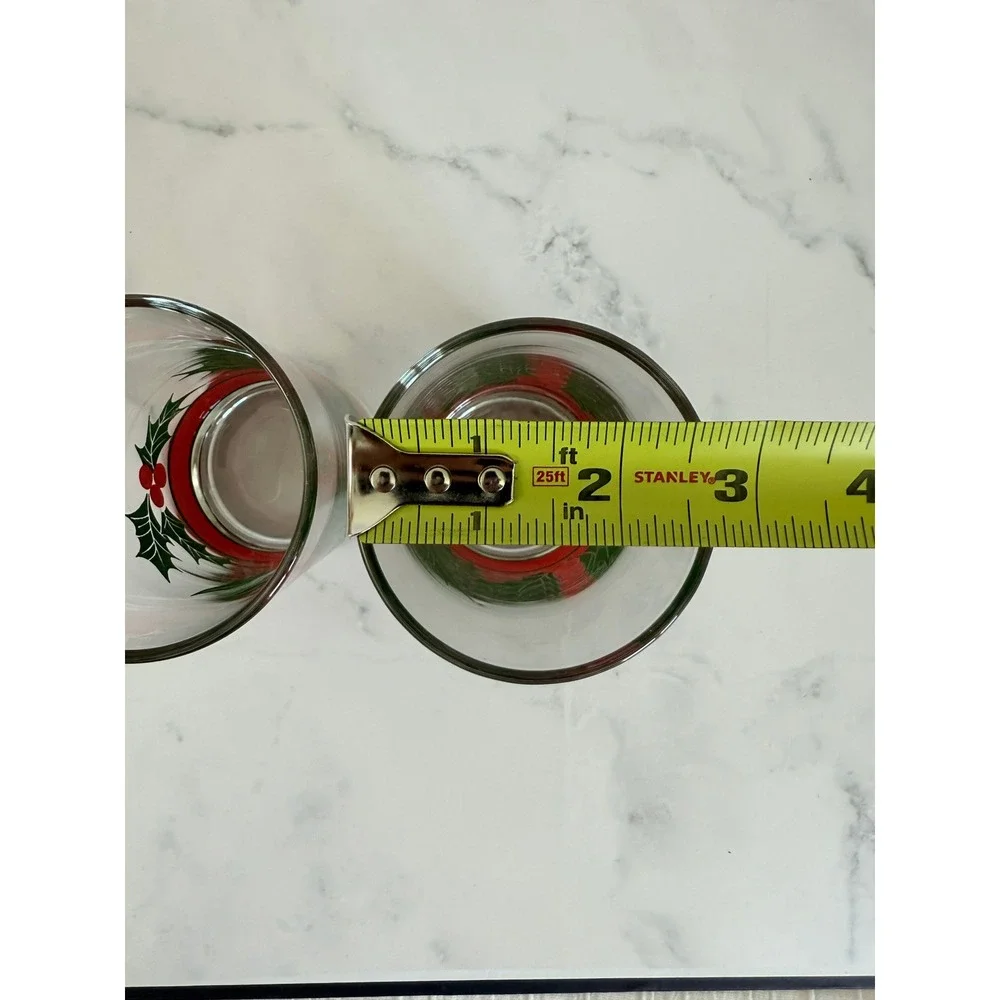 VTG Pair (2) Libbey Holiday Glasses 